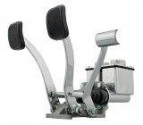 DUAL PEDAL W/ROLLER,POLISHED