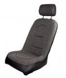 Race Trim Bucket Seat Black Vinyl/Black Fabric Seat Cover Only