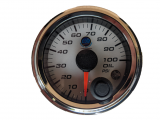 CDB 2-1/16" Oil Pressure Gauge 0-100psi (w/ warning)