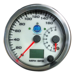 4" GPS Speedometer/Tachometer  w/Turn Signal & High Beam Indicators - 120mph GPS Speedometer / 8K Tachometer