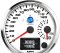 4" Dual Gauge - 120 mph GPS Speedometer / 8K Tachometer White Face w/Turn Signals and High Beams