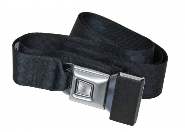 2 Point Seat Belt Black Universal Fit Replacement Lap Seatbelt